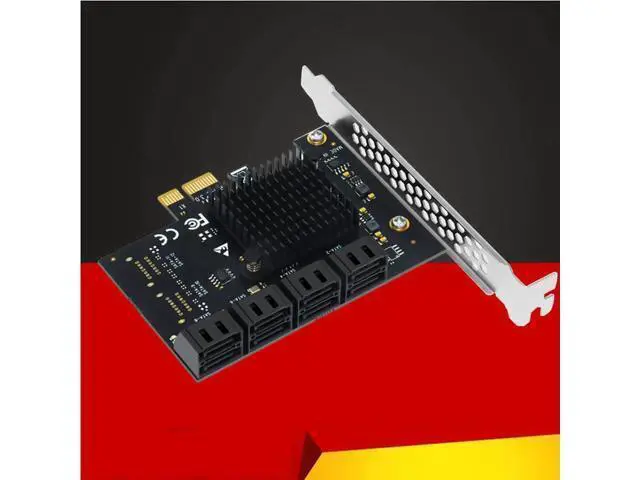 Alt view image 7 of 7 - PCIe to SATA Expansion Card 8 Port SATA Multiplier PCI Express X1 Controller SATA 3 HDD SSD Adapter PCI E SATA3 Riser for Mining
