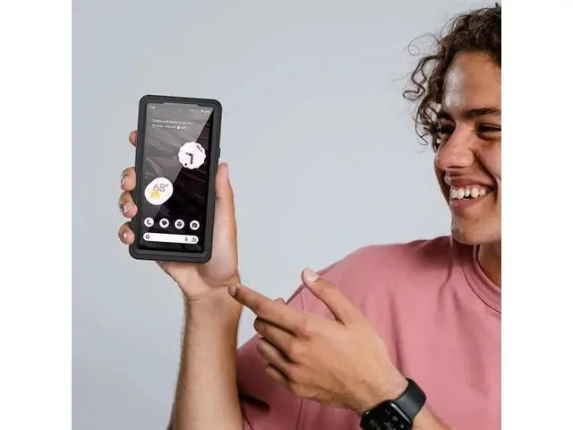 Alt view image 6 of 7 - Compatible for Google Pixel 7A Case Waterproof, Built-in HD Clear Screen Protector, 360 Degree Shockproof Dustproof Bumper, Full Protective Waterproof Case for Google Pixel 7A 2023