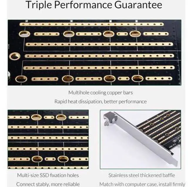 Alt view image 4 of 7 - PCI-E Express M.2 M B key Interface SSD M.2 NVME to PCI-E 3.0 X4 Gen3 Convert Card Support 2230-2280 Size Super Speed Card