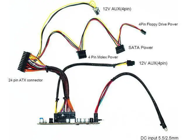 Alt view image 2 of 7 - DC ATX Peak PSU 19V 200W Pico ATX Switch Mining PSU 24pin MINI ITX DC to ATX PC Power Supply For Computer