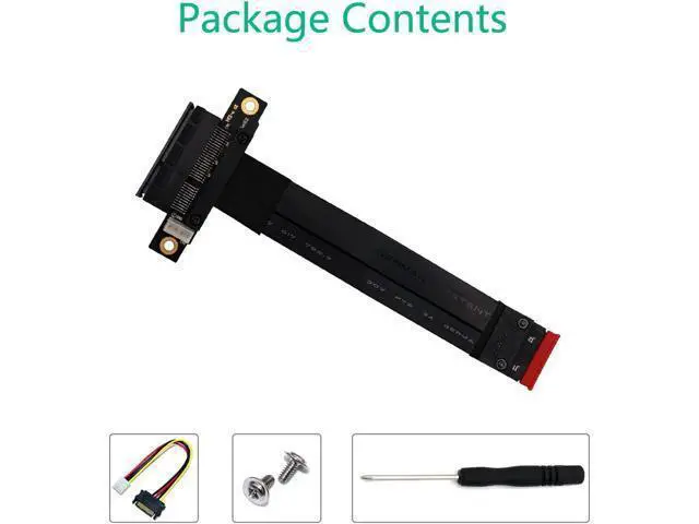 Alt view image 2 of 7 - Riser PCIe x4 3.0 PCI-E 4x To M.2 NGFF NVMe M Key 2280 Riser Card Gen3.0 Cable Extender M2 PCI Express Extension Cable 32G/bps