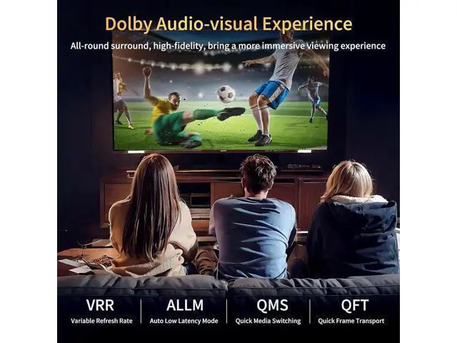 Alt view image 2 of 4 - 8K HDMI Cable 2.1, Available 1.5FT, 3.3FT, 5FT, 6.6FT, 10FT, 16FT, 20FT, 25FT Lengths for Selection,Ultra High Speed HDMI Cable Braided Cord 48Gbps, 8K@60Hz /4K@120Hz (8K-1.5feet)