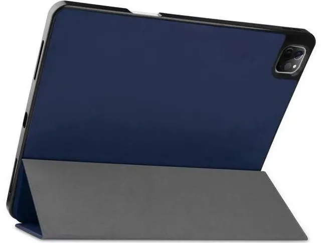 Alt view image 4 of 7 - iPad Pro 12.9 inch Case 2021 5th Generation with Pencil Holder, Slim Lightweight Trifold Stand Cover -- Pencil Charging + Auto Sleep/Wake -- Soft TPU Back Cover for New iPad Pro 12.9 2021
