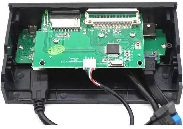 Alt view image 7 of 7 - 5.25" Internal Card Reader Media Multi-Function Dashboard PC Front Panel Type-C USB 3.1 USB 3.0 Support CF XD MS M2 TF SD card reader smart