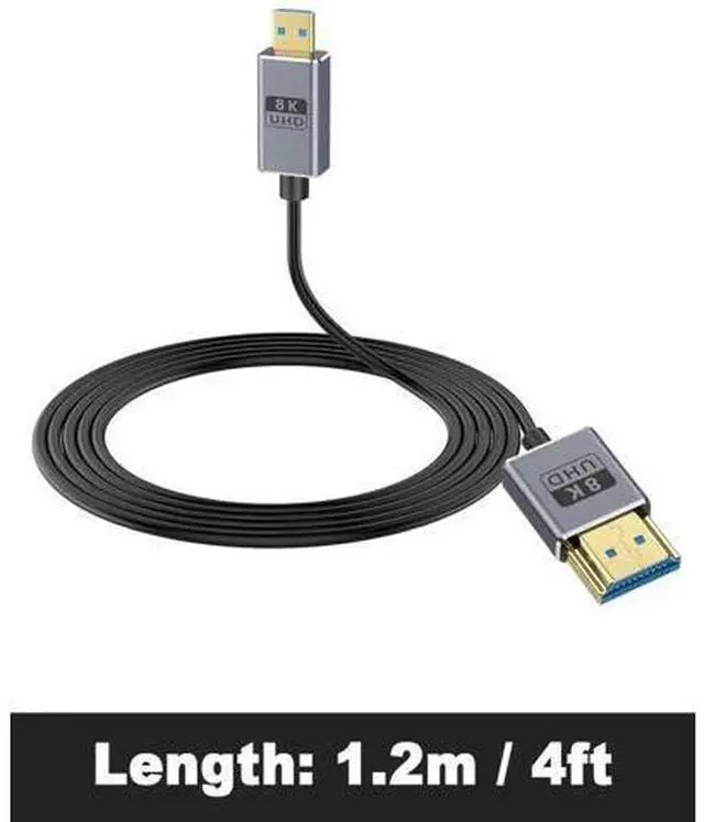 Alt view image 5 of 7 - AOMOPROING8K Micro HDMI to HDMI Cable, 48Gbps HDMI to Micro HDMI 2.1Cable Male to Male Support 8K@60Hz, 4K@240Hz and HDR Support, for Cameras, DSLRs, Camcorders, Portable Screens and Monitors 4FT/1.2M