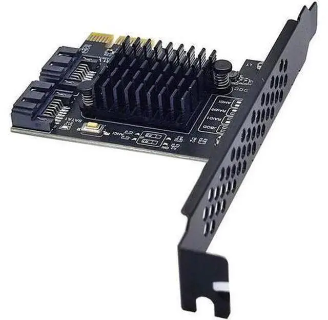 Alt view image 2 of 7 - SATA Raid PCI-E Card SATA Raid Controller ASMedia 1061R Chip PCI Express X1 to 2 Port SATA3.0 6Gb RAID Card for SATA HDD SSD