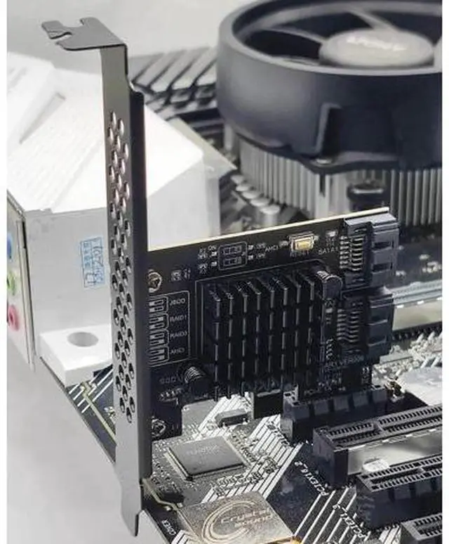 Alt view image 5 of 7 - SATA Raid PCI-E Card SATA Raid Controller ASMedia 1061R Chip PCI Express X1 to 2 Port SATA3.0 6Gb RAID Card for SATA HDD SSD
