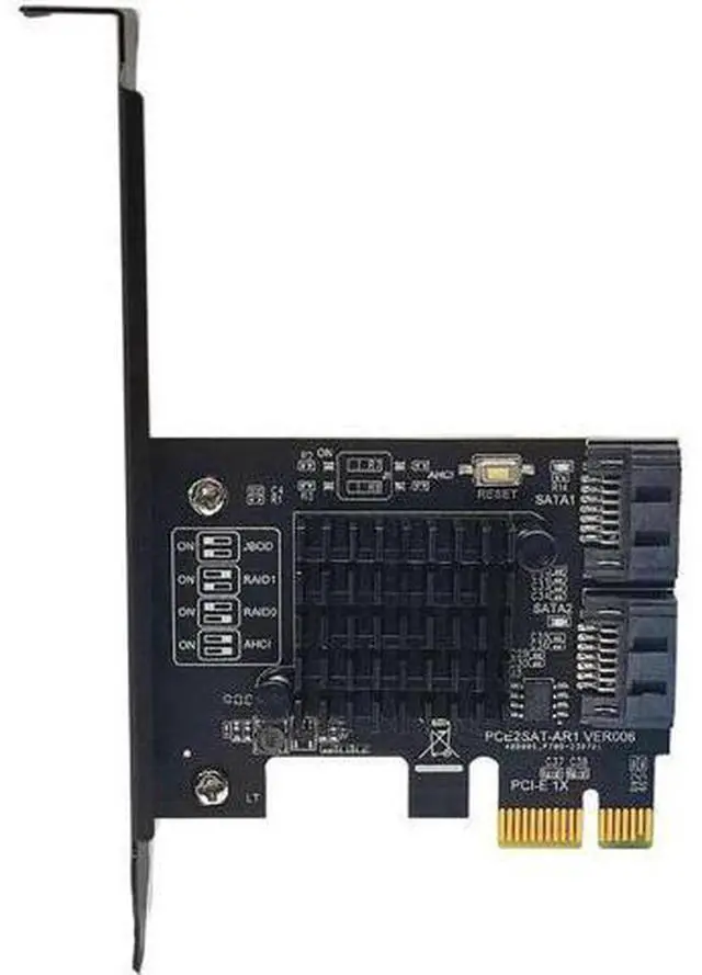 Alt view image 7 of 7 - SATA Raid PCI-E Card SATA Raid Controller ASMedia 1061R Chip PCI Express X1 to 2 Port SATA3.0 6Gb RAID Card for SATA HDD SSD