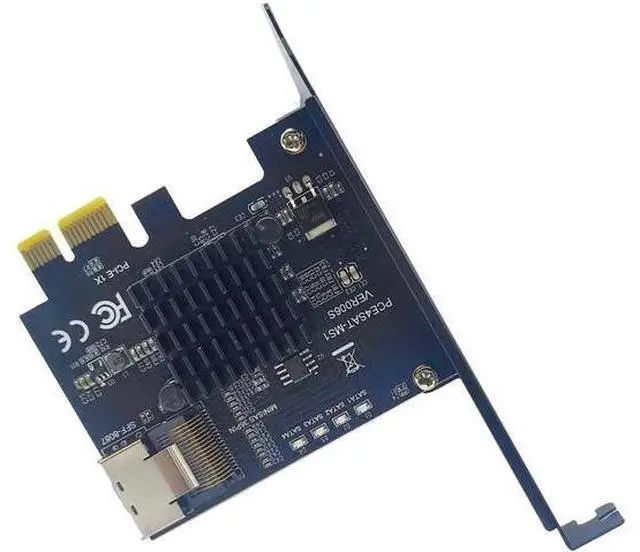 Alt view image 3 of 6 - PCIE to Mini SAS SFF-8087 Expansion Card Support 4 Port SATA 3.0 6Gbps HDD SSD SFF8087 to PCI Express X1 Adapter SATA Controller N/A