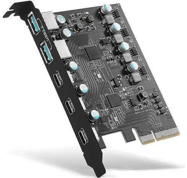 Main image of PCIe to USB 3.2 Gen 2 Adapter Card with 20 Gbps Bandwidth 5-Port (3X USB C -2X USB A) PCI Express Expansion Card Internal USB Hub PCI-E Add-on Cards Riser for Windows 10/8/7 and MAC OS 10.8.2 Above