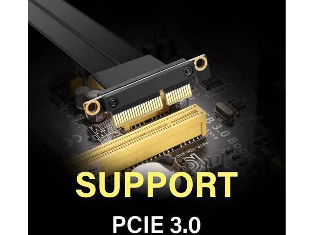 Alt view image 6 of 7 - PCIe 3.0 X4 Extension Cable 90 Degree PCI-E 4X Male to Female Riser Cable 20CM (90 Degree)