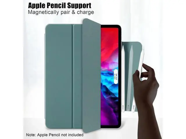 Alt view image 7 of 7 - Case for New iPad Air 4 10.9 Inch 2020 4th Generation with Pencil Holder Smart Protective Stand Cover with Auto Sleep Wake
