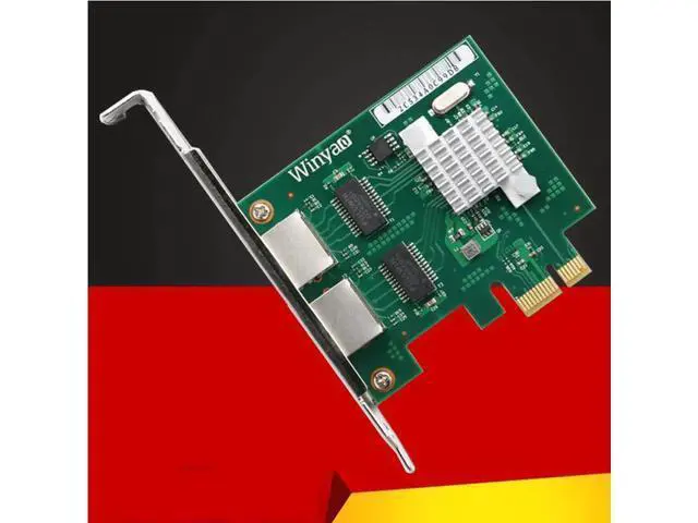 Alt view image 2 of 6 - PCI Express Network Card 10/100/1000Mb 2 Ports RJ45 Network Adapter PCIe PCI-E Gigabit Etherent Network Adapter Lan Card BCM5718