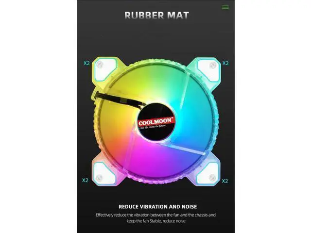 Alt view image 6 of 7 - RGB Case Fan Kit 120mm Fan ARGB RGB Cooling Ventilador 6PIN Rainbow Computer Chassis Fans 12V Silent Adjust 12cm Aura Sync