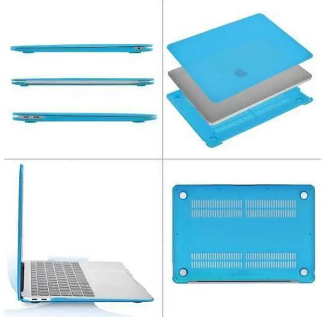Alt view image 4 of 6 - Compatible with MacBook Air 13 inch Case 2020 2019 2018 Release A2337 M1 A2179 A1932 Retina Display with Touch ID, Protective Plastic Hard Shell Case & Keyboard Cover Skin Blue