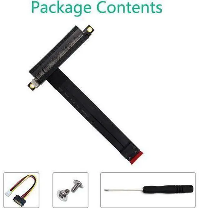 Alt view image 4 of 5 - Graphics Extension Cable NVME M.2 to x16 PCIE Riser M2 to PCI Express Adapter Cable 20cm Full Speed For Bitcoin Miner Mining BTC