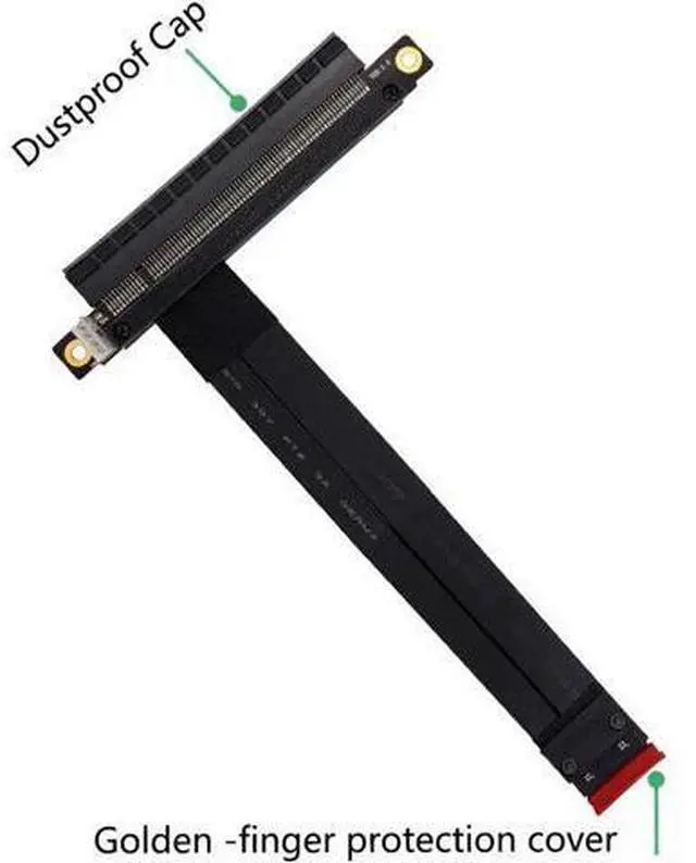 Alt view image 5 of 5 - Graphics Extension Cable NVME M.2 to x16 PCIE Riser M2 to PCI Express Adapter Cable 20cm Full Speed For Bitcoin Miner Mining BTC