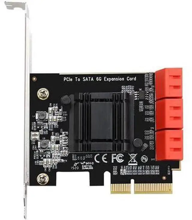 Alt view image 6 of 6 - PCIE PCI-E to 6ports SATA3.0 expansion Card PCI express 4X Gen3 PCI express 6 SATA Adapter SATA3 Converter