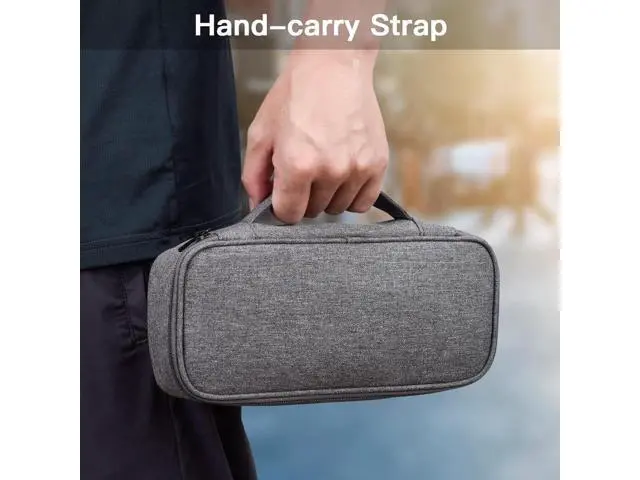 Alt view image 7 of 7 - Cable Organizer Bag, Electronic Organizer Travel Case for Charger & Cords, Travel Accessories, Portable Power Bank Grey