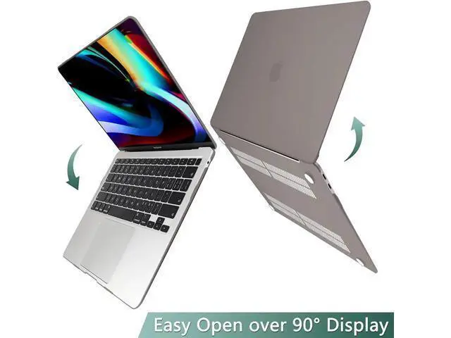 Alt view image 3 of 7 - Compatible with MacBook Air 13 inch Case 2022, 2021-2018 Release A2337 M1 A2179 A1932 with Retina Display Touch ID, Plastic Hard Shell with Keyboard Cover Gray