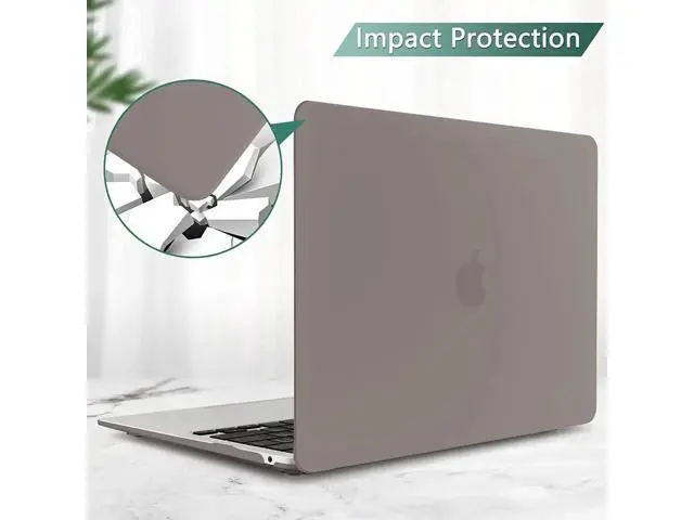 Alt view image 5 of 7 - Compatible with MacBook Air 13 inch Case 2022, 2021-2018 Release A2337 M1 A2179 A1932 with Retina Display Touch ID, Plastic Hard Shell with Keyboard Cover Gray