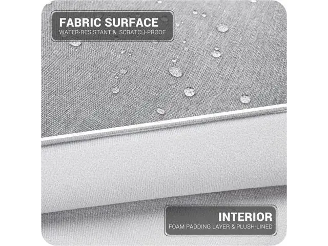 Alt view image 6 of 6 - 15.6-16 Inch Laptop Sleeve Shoulder Bag Waterproof Notebook Chromebook Computer Carrying Case Compatible with 15.6 inch Acer Asus Dell HP Thinkpad Grey
