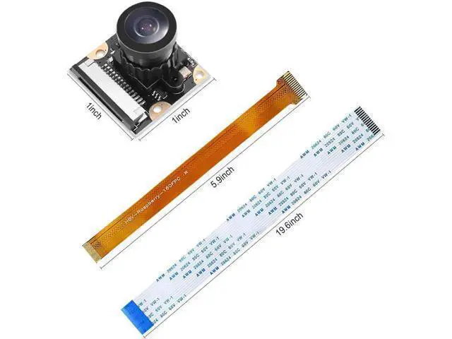 Alt view image 3 of 7 - Raspberry Pi Zero W Camera Module 5MP Wide Angle 160 Degree Fisheye Lens Camera Night Vision OV5647 1080P Sensor HD Webcam Video with Zero Cable for Raspberry Pi Model 3 B B+ A+ RPi 3 2 1 zero zero W