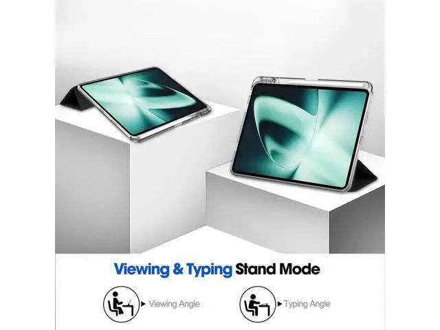 Alt view image 3 of 7 - Protective Case for Oppo OnePlus Pad 11.61 inch / Oppo Pad 2 11.61 inch 2023 with S Pen Holder, Transparent Hard Shell Back Trifold Smart Stand Cover with universal stylus Pen