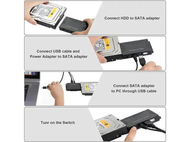 Alt view image 4 of 7 - USB IDE/SATA Adapter, USB 3.0 to SATA IDE Hard Drive Cable Adapter Converter for 2.5" 3.5" IDE External SATA HDD SSD Hard Drives Disks with 12V 2A Power Adapter