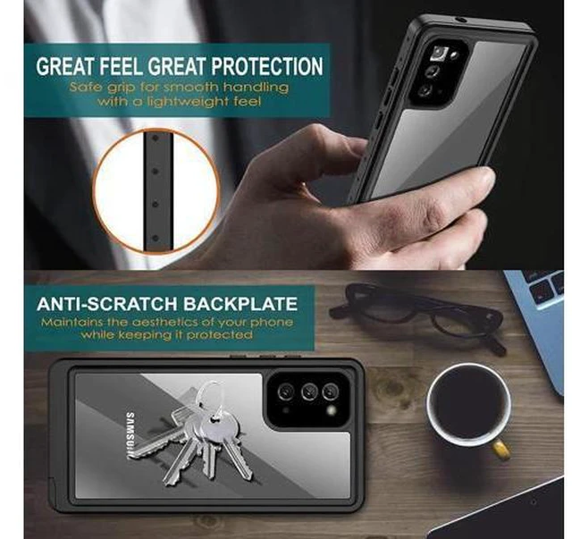 Alt view image 4 of 7 - For Samsung Galaxy Note 20 Case Waterproof, Built in Screen Protector 360° Full Body Heavy Duty Protective Shockproof IP68 Underwater Case for Samsung Galaxy Note 20 6.7 inch