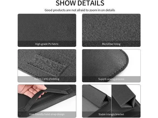 Alt view image 2 of 7 - 15.6 inch Laptop Sleeve Case with Laptop Stand, Computer Shock Resistant Bag with Mouse Pad for MacBook Pro 16" 15" 15.6" Dell Lenovo HP Asus Acer Samsung Sony Chromebook Computer
