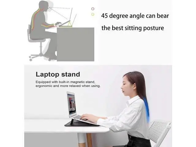 Alt view image 4 of 7 - 15.6 inch Laptop Sleeve Case with Laptop Stand, Computer Shock Resistant Bag with Mouse Pad for MacBook Pro 16" 15" 15.6" Dell Lenovo HP Asus Acer Samsung Sony Chromebook Computer