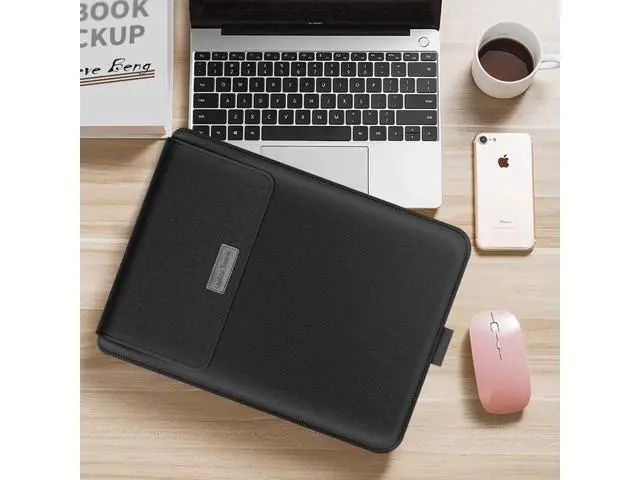 Alt view image 3 of 7 - 15.6 inch Laptop Sleeve Case with Laptop Stand, Computer Shock Resistant Bag with Mouse Pad for MacBook Pro 16" 15" 15.6" Dell Lenovo HP Asus Acer Samsung Sony Chromebook Computer