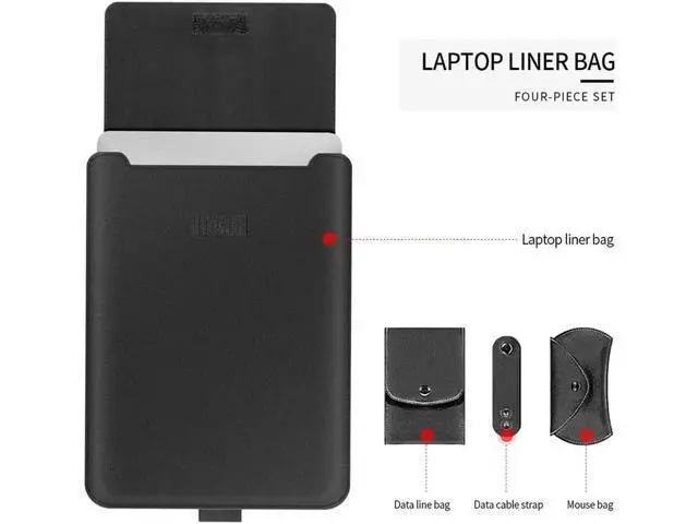 Alt view image 7 of 7 - 15.6 inch Laptop Sleeve Case with Laptop Stand, Computer Shock Resistant Bag with Mouse Pad for MacBook Pro 16" 15" 15.6" Dell Lenovo HP Asus Acer Samsung Sony Chromebook Computer