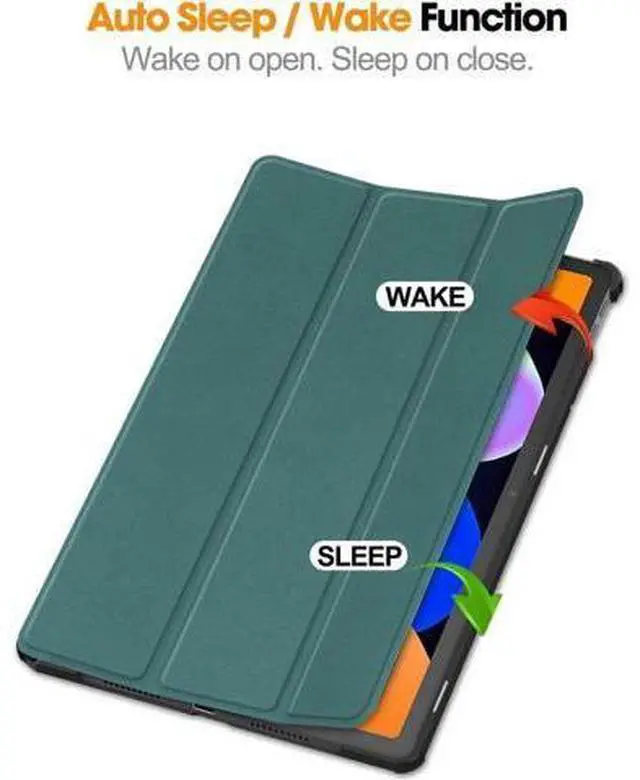 Alt view image 3 of 7 - Case for Lenovo Tab Idea 11 inch 2025 / Xiaoxin Pad 11 2025 Slim Smart Cover Lightweight Hard Shell Protective Cover with Multi-Angle Stand, Universal Stylus Pen Dark Green
