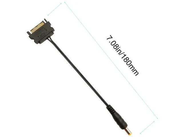 Alt view image 3 of 5 - 5Pcs 15Pin SATA to DC 5.5mm x 2.1mm Male Power Supply Adapter Cable LED Chassis Light Tape Controller Power Connection Cable for Computer LED Strips