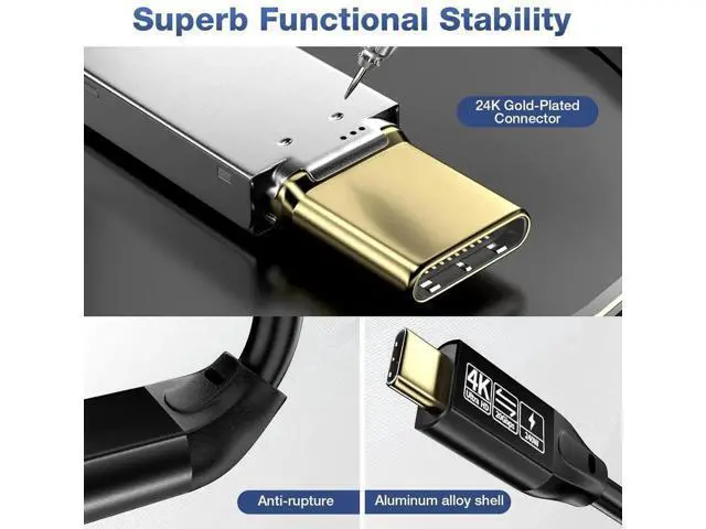 Alt view image 2 of 7 - USB C Extension Cable 240W/20Gbps 5M 16.5FT, USB C 3.2 Gen2 48V/5A PD3.1, 4K@60Hz Video Output Cord, USB Male to Male Connection Suport Thunderbolt 3