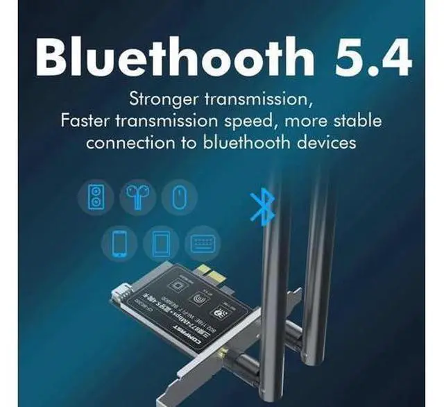 Alt view image 4 of 7 - WiFi 7 BE200 PCI-E Network Card 2.4G&5G&6GHz Tri-band 8774Mbps BE200NGW Chip 802.11be Bluetooth 5.4 Wireless PCIe