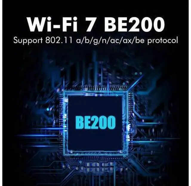 Alt view image 2 of 7 - WiFi 7 BE200 PCI-E Network Card 2.4G&5G&6GHz Tri-band 8774Mbps BE200NGW Chip 802.11be Bluetooth 5.4 Wireless PCIe