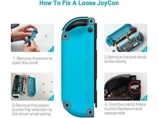 Alt view image 3 of 7 - Joy-Con Metal Buckles Replacement Parts for Nintendo Switch Joy Con Repair Replacement Latches Left and Right Lock Buckles with Screwdrivers