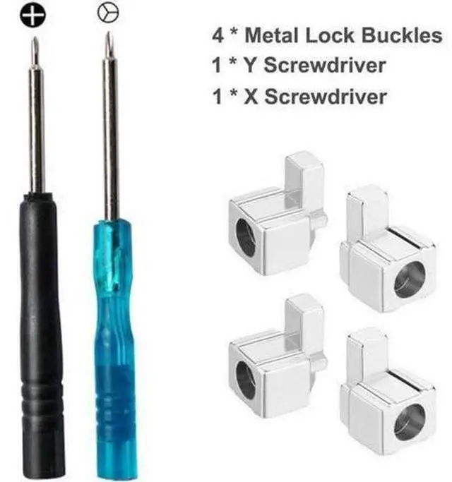 Alt view image 6 of 7 - Joy-Con Metal Buckles Replacement Parts for Nintendo Switch Joy Con Repair Replacement Latches Left and Right Lock Buckles with Screwdrivers
