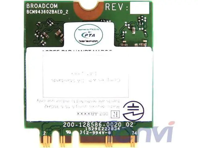 Alt view image 3 of 6 - BCM943602BAED DW1830 Wireless-AC BCM943602 NGFF M.2 1300Mbps 802.11ac WiFi Bluetooth BT4.1 Network Wlan Card support mac os