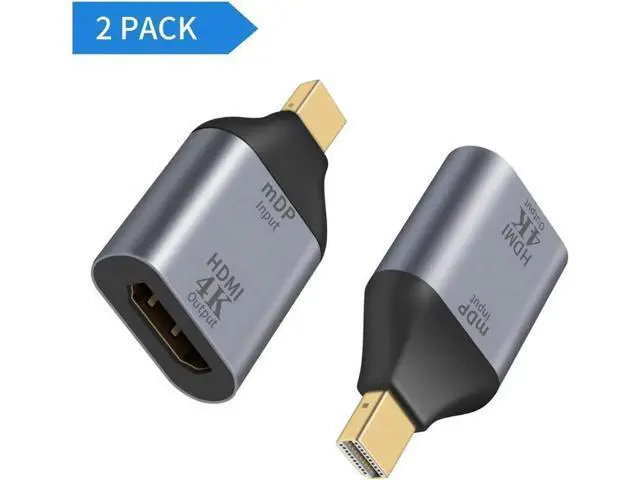 Alt view image 3 of 7 - Aomoproing Mini DisplayPort to HDMI Adapter 4K Mini DP to HDMI Adapter Male to Female Mini Display Port to HDMI Converter Gold Plated Adapter for MacBook Microsoft Surface Pro 2pack