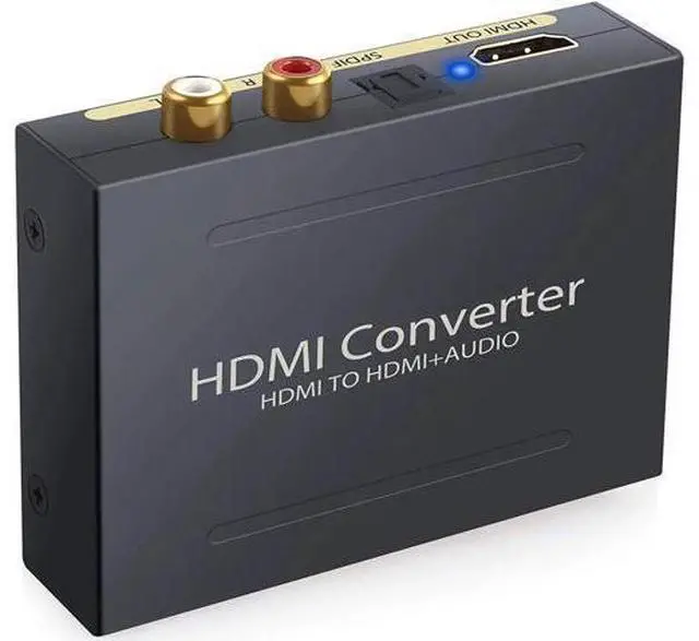 Main image of 1080P HDMI Audio Extractor HDMI to HDMI + Optical TOSLINK SPDIF + Analog RCA L/R Stereo Audio Video Splitter Adapter Converter for Apple TV Blu-ray Player Black