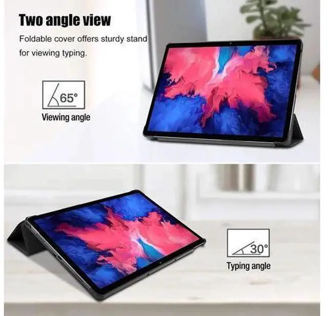 Alt view image 2 of 7 - Lenovo Tab P11 11 inch Case 2020 Model: TB-J606F TB-J606X, Slim Lightweight Smart Cover Tri-fold Stand Folio Hard Shell Case for Lenovo Tab P11 11 2020 Release Full HD Tablet