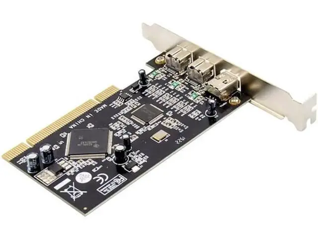 Alt view image 2 of 4 - PCI to 1394A+1394B FireWire card 2 Ports 9Pin 1394B+1 Port 6Pin 1394A PCI Controller Card TI Chipset