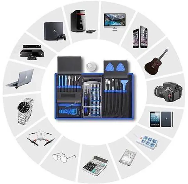 Alt view image 3 of 7 - Professional Computer Repair Tool Kit Precision Laptop Screwdriver Set with 56 Bit AntiStatic Wrist and 24 Repair Tools Suitable for Macbook PC Tablet PS4 Xbox Controller Repair