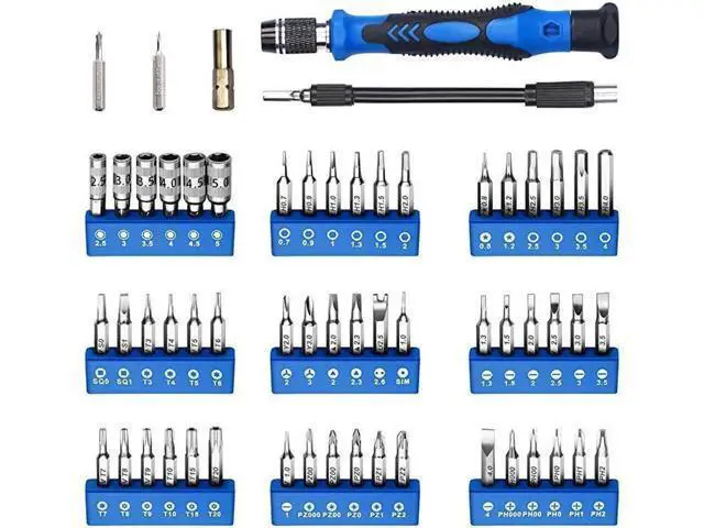 Alt view image 5 of 7 - Professional Computer Repair Tool Kit Precision Laptop Screwdriver Set with 56 Bit AntiStatic Wrist and 24 Repair Tools Suitable for Macbook PC Tablet PS4 Xbox Controller Repair