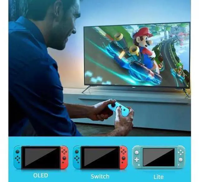 Alt view image 4 of 7 - Replacement for Switch Controller Work with Switch/Lite/OLED,Wireless Gamepad Support Dual Vibration,6-Axis Gyro,Wake-up,Motion Controls,Screenshot, L/R Red