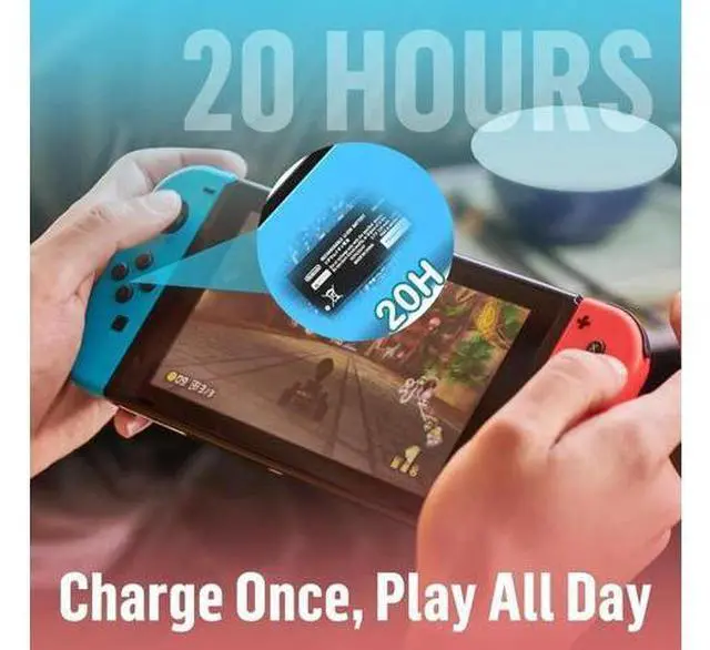 Alt view image 6 of 7 - Replacement for Switch Controller Work with Switch/Lite/OLED,Wireless Gamepad Support Dual Vibration,6-Axis Gyro,Wake-up,Motion Controls,Screenshot, L/R Red